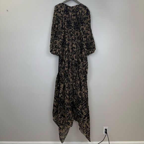 JONATHAN SIMKHAI Tiff Multimedia Chiffon Dress 💚 - Picture 11 of 13